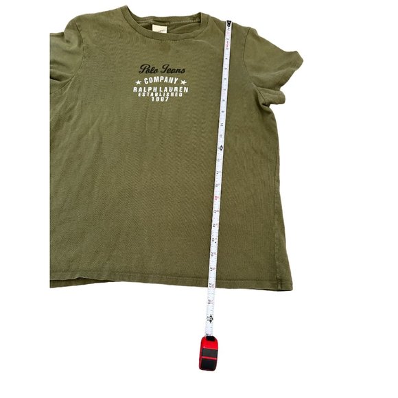 VTG RALPH LAUREN POLO JEANS OLIVE GREEN SHIRT WOMANS LARGE |‎ E2 - Picture 4 of 5